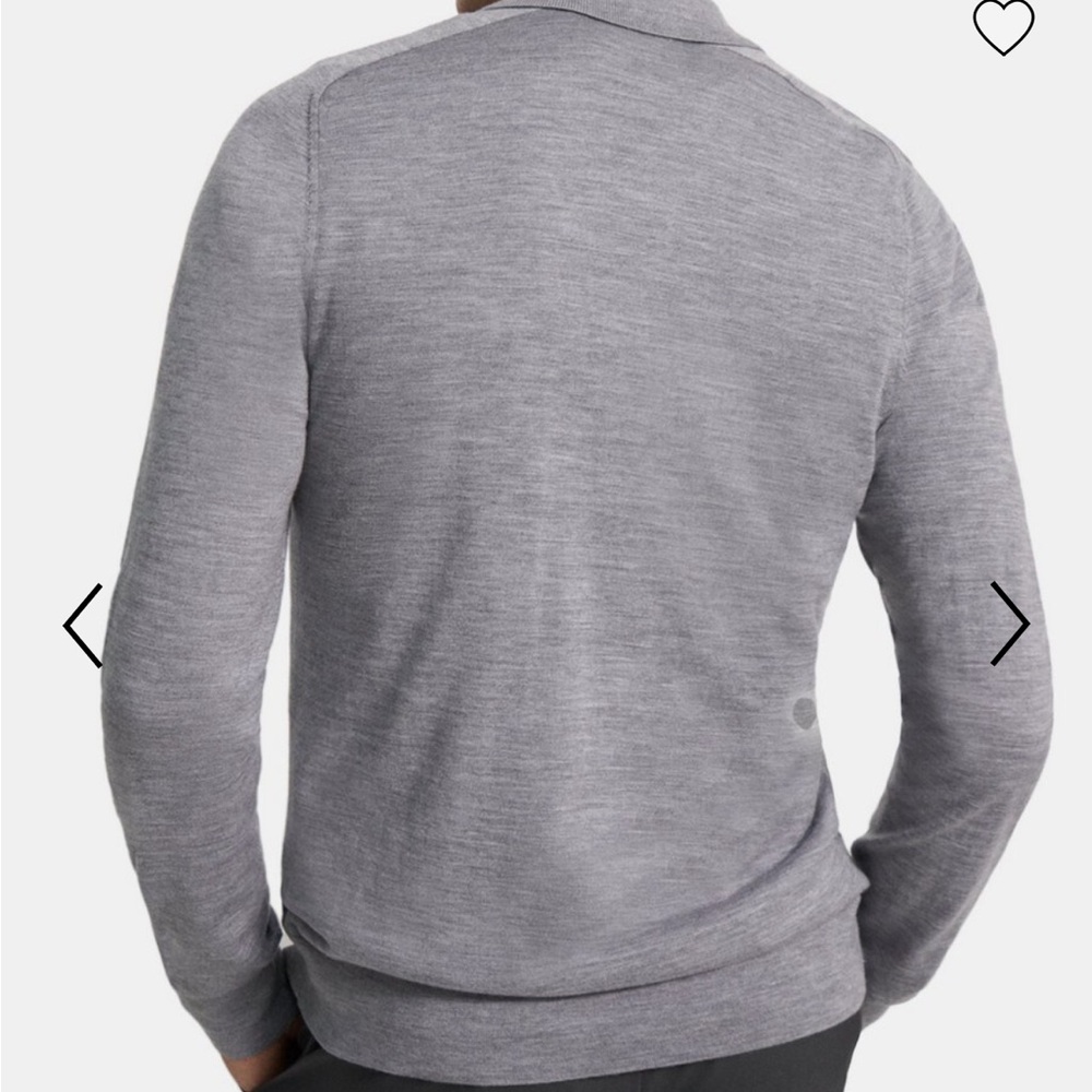 Theory Men's Long-Sleeve Polo Shirt in Merino Wool - Medium - Picture 3 of 13